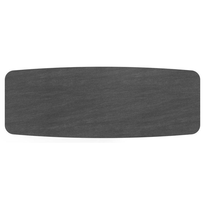 Lacrima tuintafel in zwart aluminium en volkeramiek basalt black - L 315 x B 115 x H 74 cm