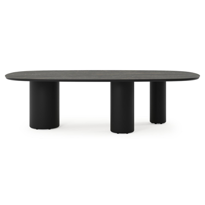 Amico tuintafel bombo xl in zwart aluminium en volkeramiek Black Obsession - L 270 x B 148 x H 73.5 cm