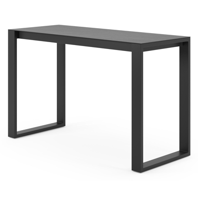 Verato tuintafel in zwart aluminium en volkeramiek basalt black - L 170 x B 70 x H 106 cm