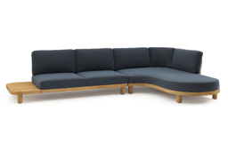 Chaise longue links + 2-zit