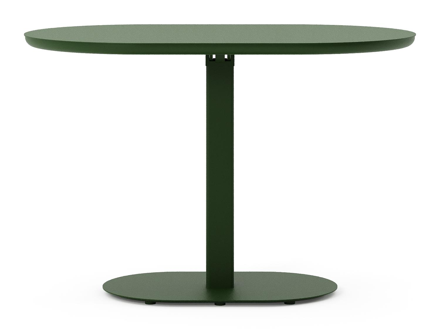 Teramo kantelbare tuintafel rechthoekig afgerond in groen aluminium - L 110 x B 70 x H 74 cm