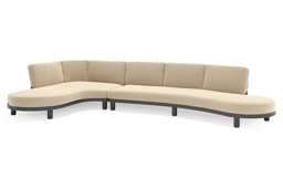 Chaise longue droite + 3 places organique