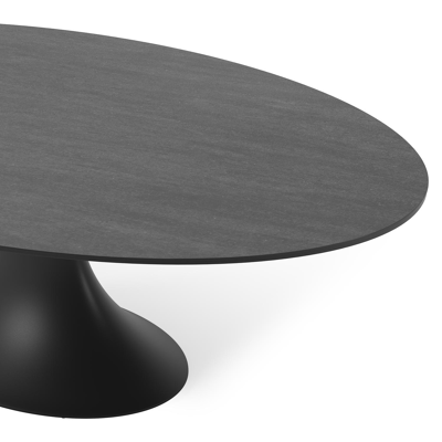 Table de jardin Fano en aluminium noir et céramique pleine basalt black - Lg 240 x Larg. 135 x H 75 cm