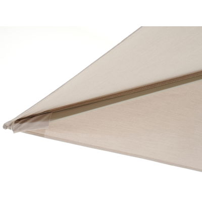 Rufina zweefparasol met tiltfunctie in beige aluminium met beige all weather sunbrella® premium parasoldoek - L1 300 x L2 300 cm (zonder voet)