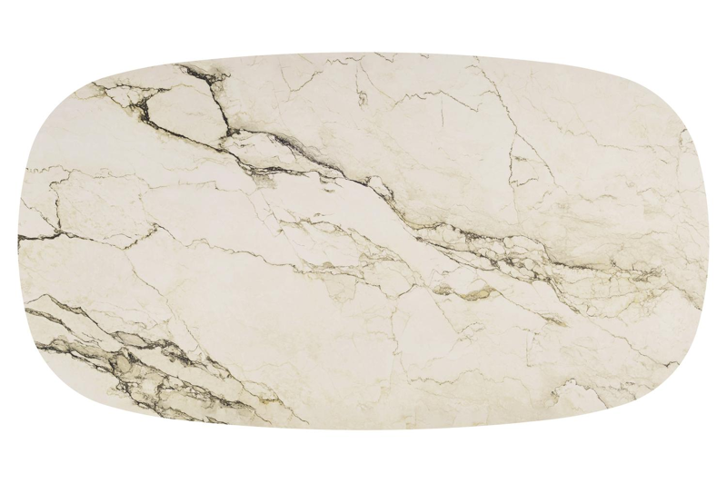 Amico tuintafel bombo xl in wit aluminium en volkeramiek Colorado Dunes - L 270 x B 148 x H 73.5 cm