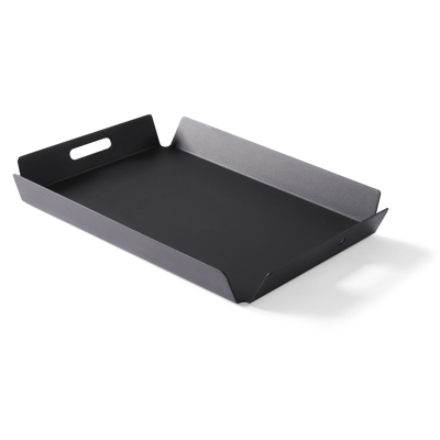 Karoo dienblad/plateau in zwart aluminium - L58,8 x B 40,8 cm