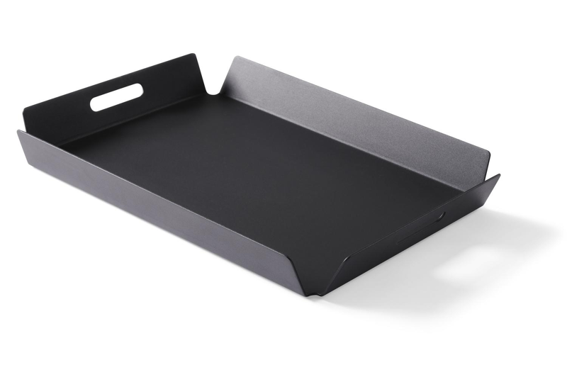 Karoo dienblad/plateau in zwart aluminium - L58,8 x B 40,8 cm