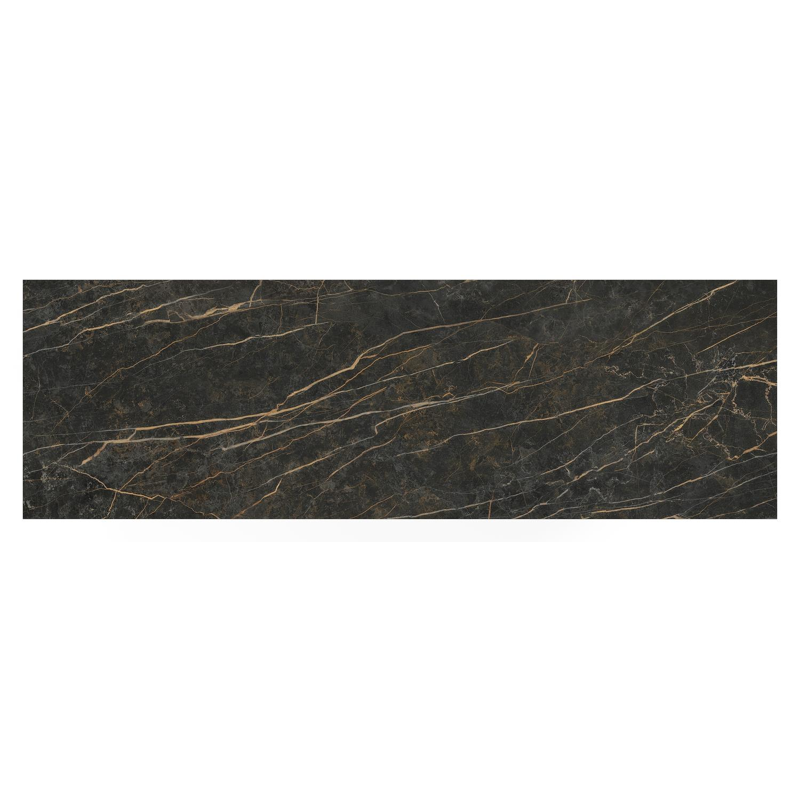 Verato bartafel in wit aluminium en volkeramiek Black Obsession - L 220 x B 70 x H 105 cm