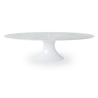 Fano tuintafel in wit aluminium en volkeramiek zaha stone - L 290 x B 148 x H 76 cm