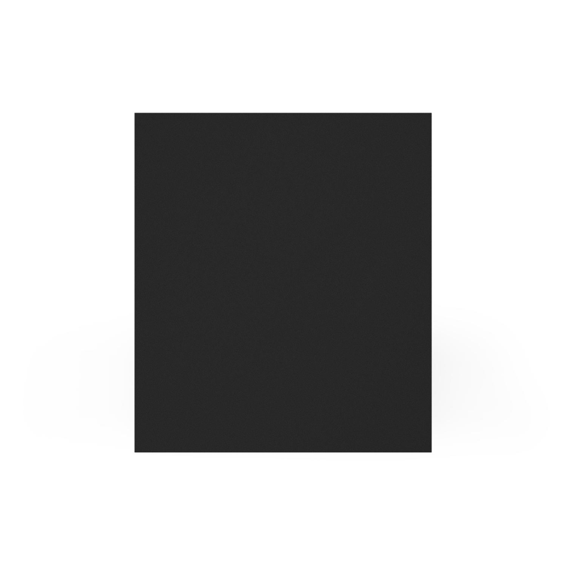 Table de basse Como rectangulaire en aluminium blanc et céramique pleine Nero Black - Lg. 70 x Lrg. 80 x Haut. 20 cm