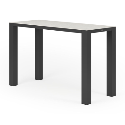 Table de jardin Nano en aluminium noir et céramique pleine shilin - Lg 170 x Larg. 70 x H 106 cm
