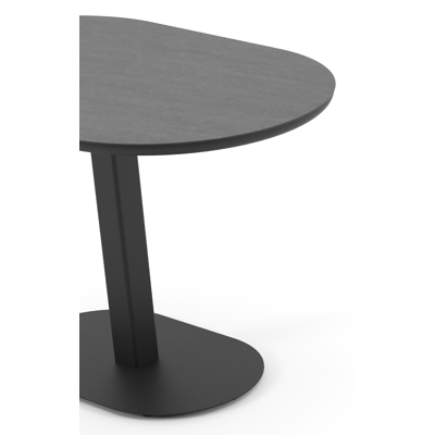 Teramo tuintafel bombo in zwart aluminium en volkeramiek Basalt Black - L 110 x B 70 x H 73.7 cm