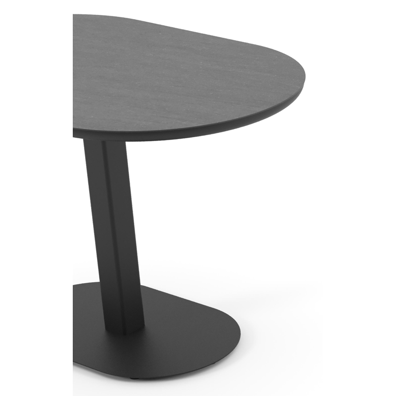 Table de jardin Teramo inclinable bombo en aluminium noir et céramique pleine Basalt Black - Lg. 110 x Lrg. 70 x Haut. 73.7 cm