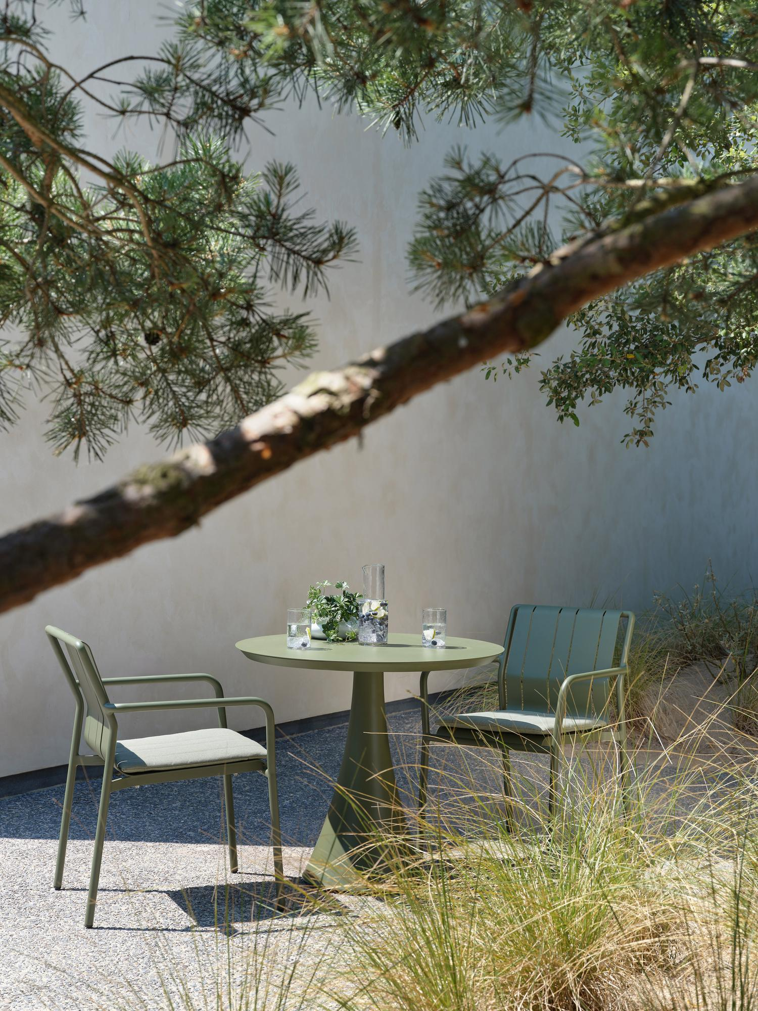 Bolito tuinstoel in groen aluminium