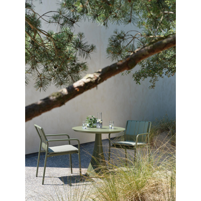 Fano tuintafel rond in groen aluminium - Dia. 85 x H 75 cm