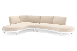 Chaise longue droite + 2 places organique