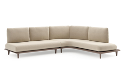 Chaise longue links + 2-zit