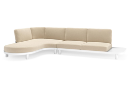 Chaise longue rechts + 2-zit