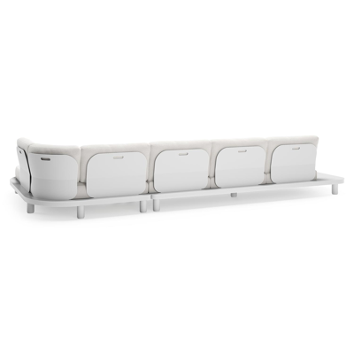 Donato loungehoek in wit aluminium met all weather solica Soul Optik kussen