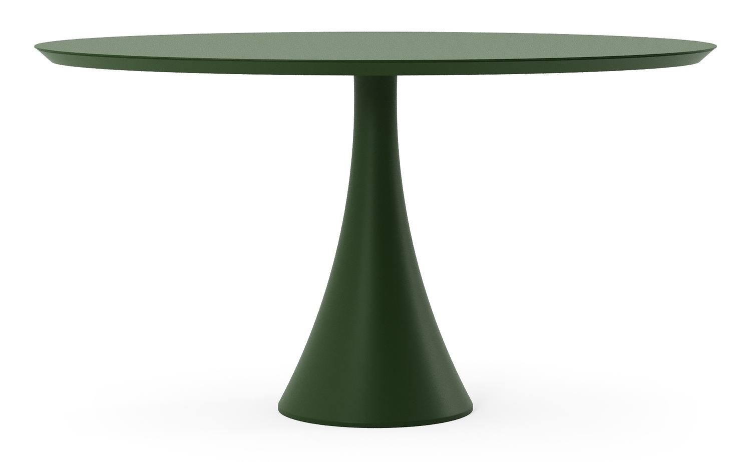 Fano tuintafel ovaal in groen aluminium - L 140 x B 80 x H 75 cm