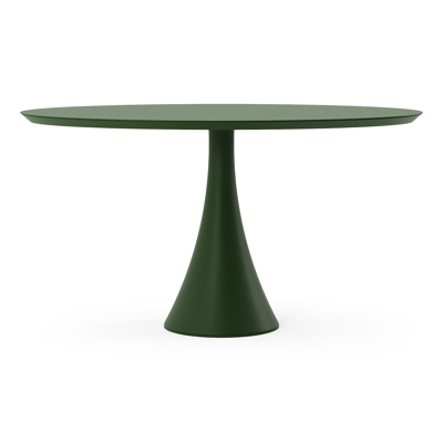 Table de jardin Fano ovale en aluminium vert - Lg. 140 x Lrg. 80 x Haut. 75 cm