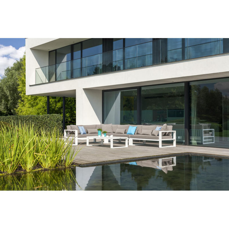 Sierkussen 45 x 45 cm in all weather sunbrella® luxe natte nature grey