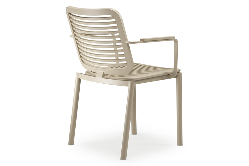 Fano tuinstoel in beige aluminium