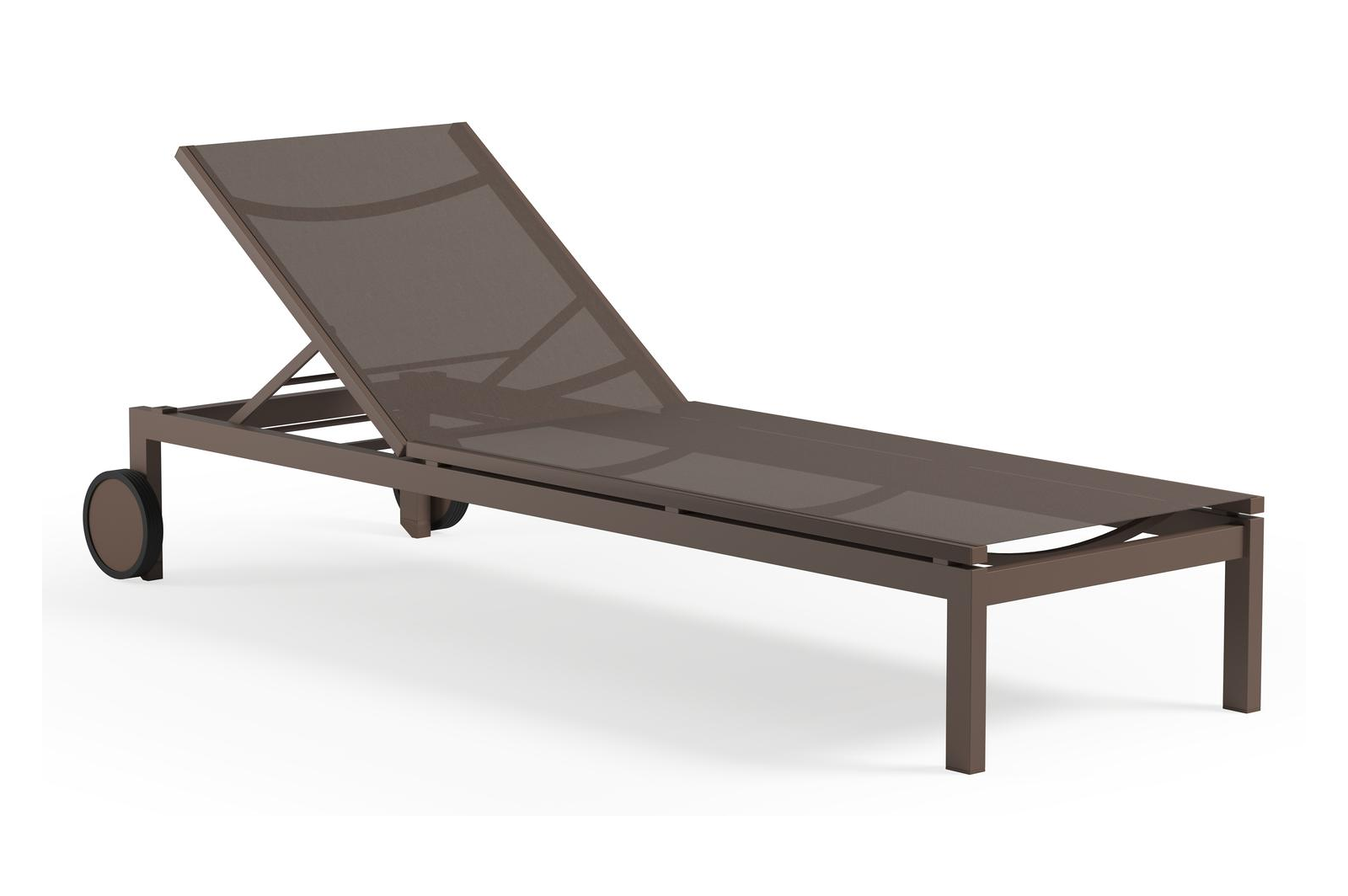 Caravelle verstelbaar ligbed in taupe aluminium