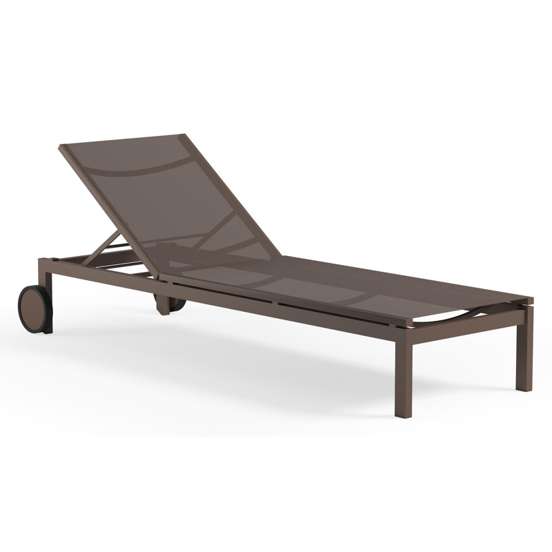 Caravelle verstelbaar ligbed in taupe aluminium