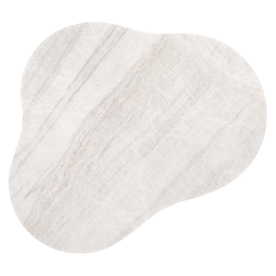 Lomano loungetafel cloud in beige aluminium en volkeramiek Taj Mahal - L 131 x B 108 x H 25 cm