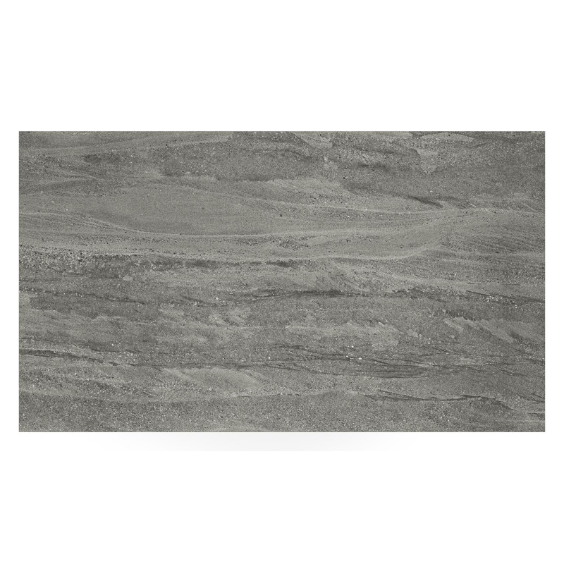 Cirello pop-up loungetafel rechthoekig in wit aluminium en volkeramiek Aspen Grey - L 140 x B 80 x H 71 cm