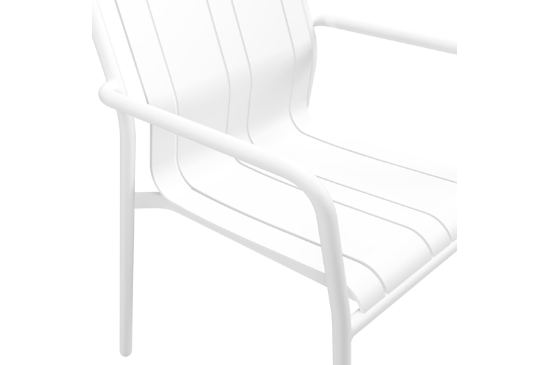 Chaise de jardin Bolito en aluminium blanc
