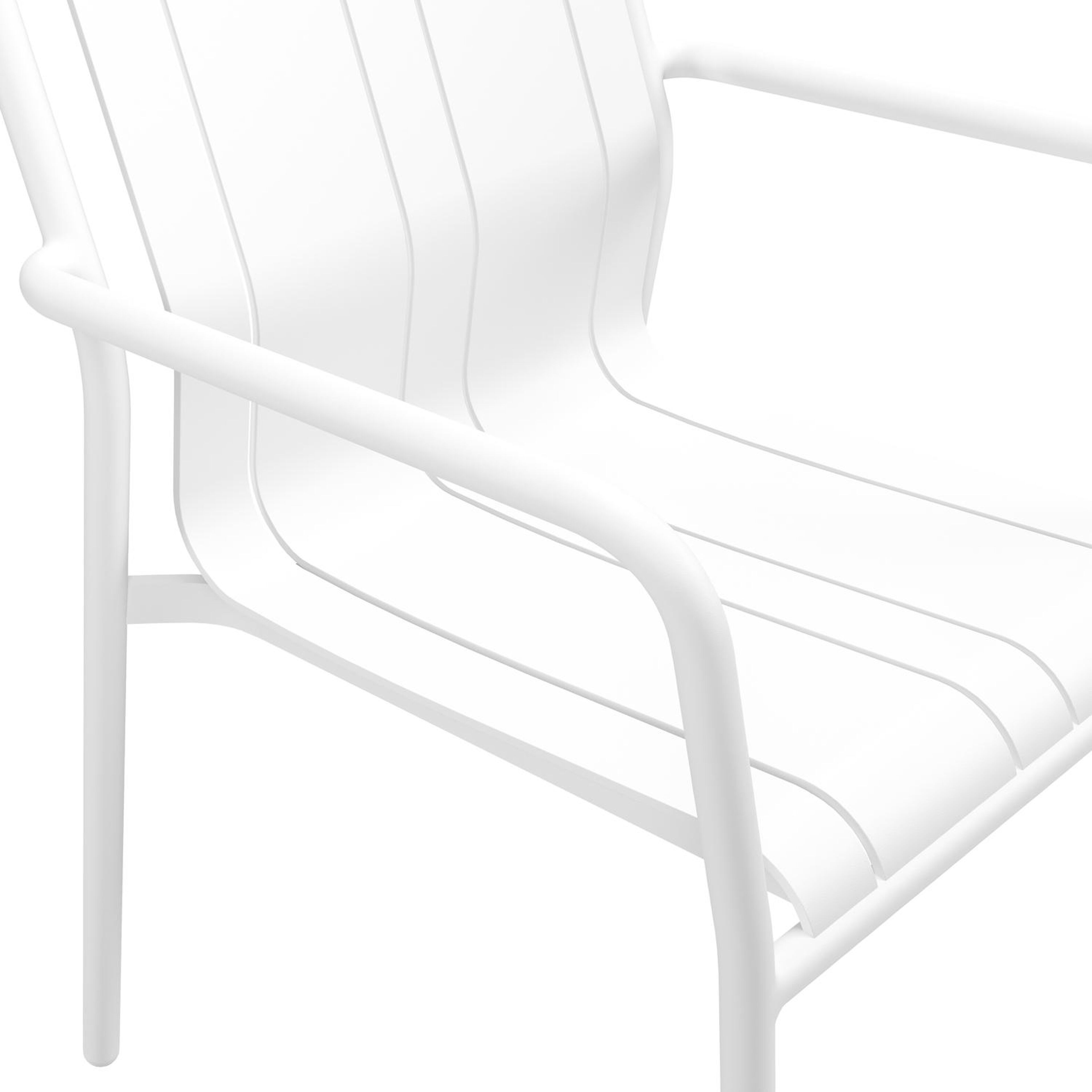 Bolito tuinstoel in wit aluminium