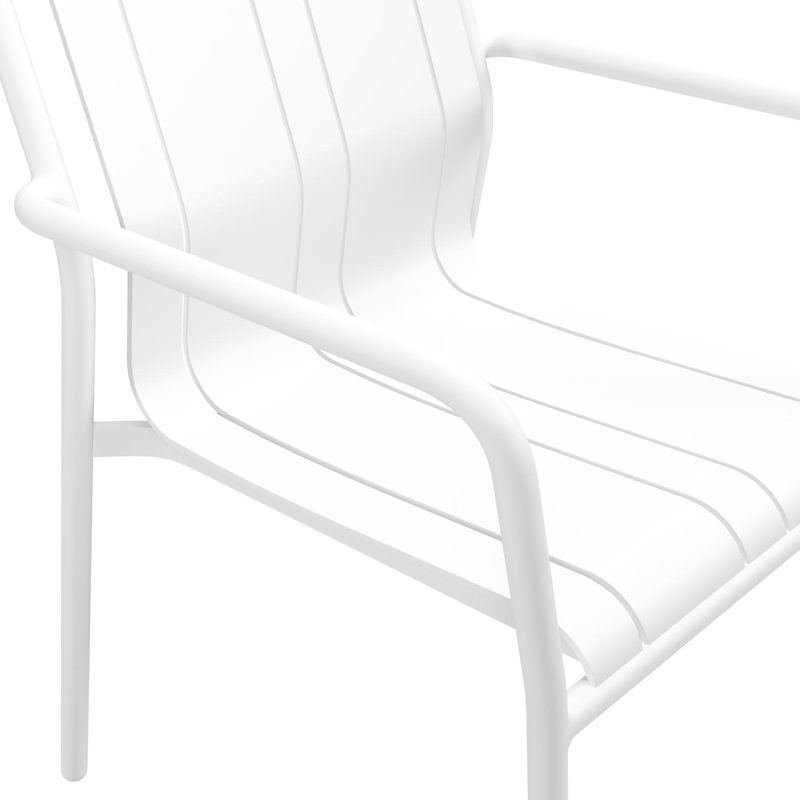 Bolito tuinstoel in wit aluminium