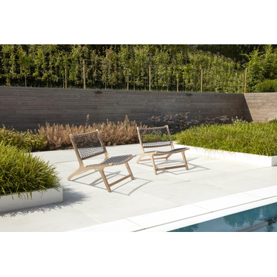 Cosito loungezetel 1-zit in teak en zwart wicker