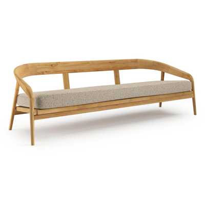 Lacrima loungebank in teak met bora jungle all weather Cosytica kussen