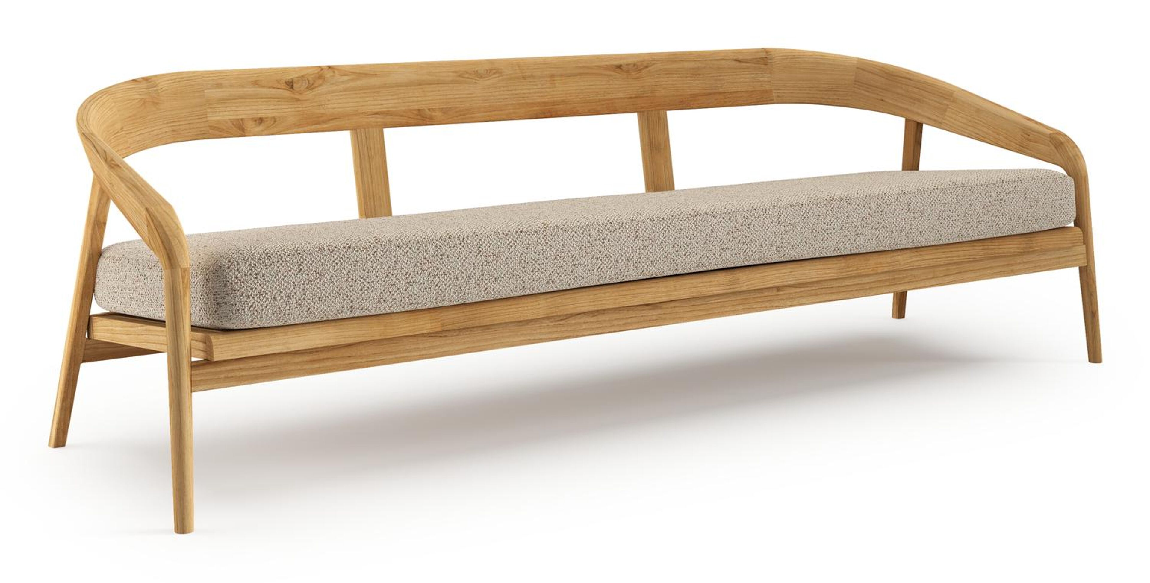 Lacrima loungebank in teak met bora jungle all weather Cosytica kussen