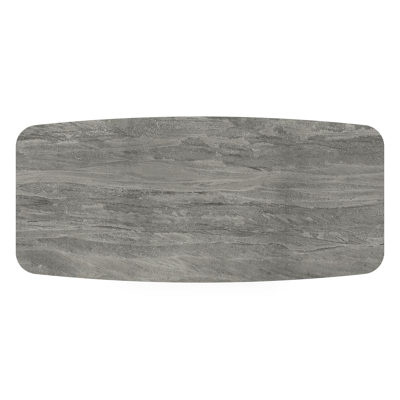 Cesano tuintafel in zwart aluminium en volkeramiek aspen grey - L 255 x B 115 x H 75 cm