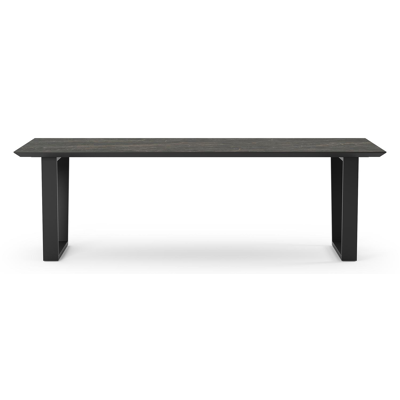 Pagino tuintafel in zwart aluminium en volkeramiek black obsession - L 240 x B 100 x H 74,5 cm