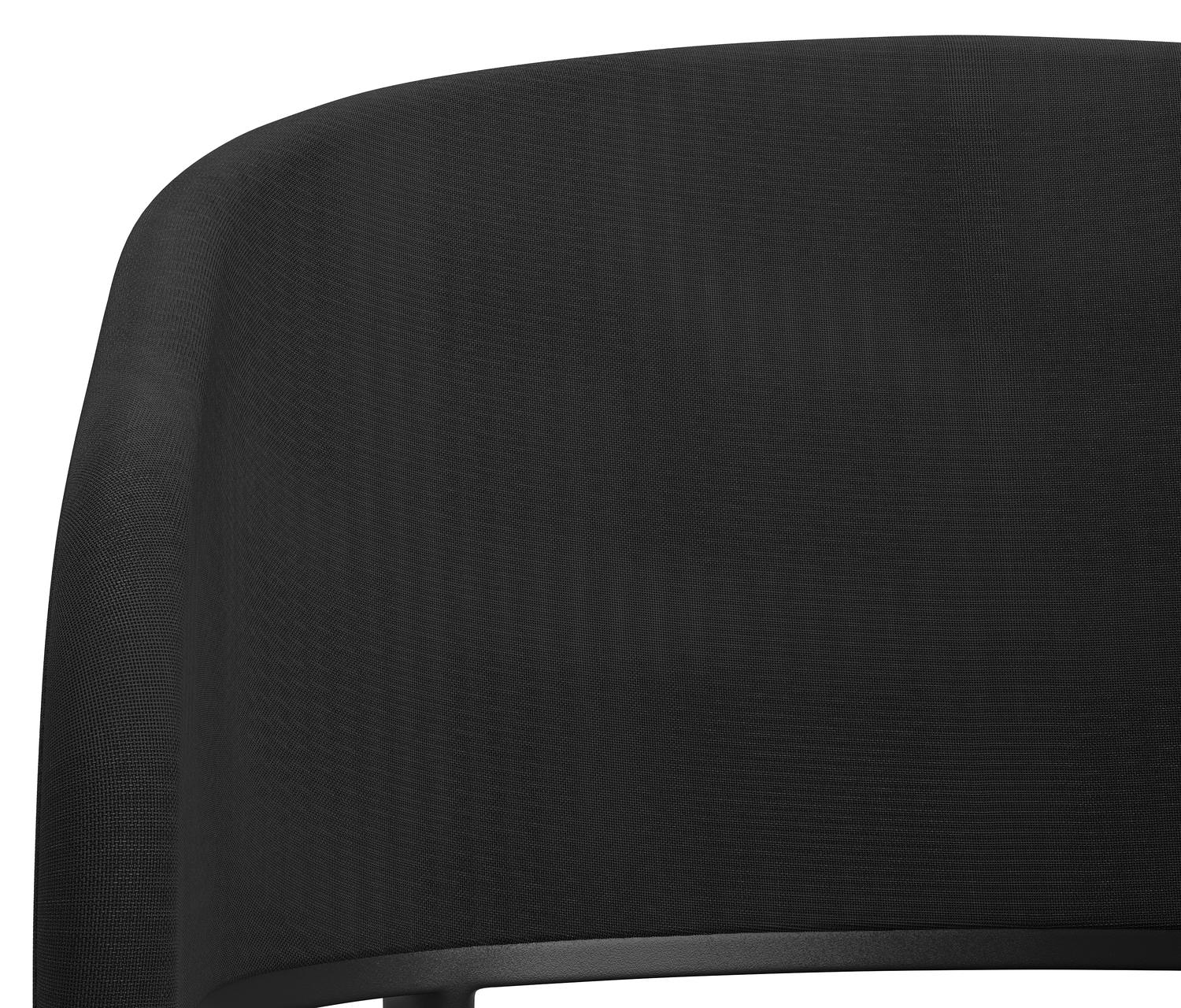 Lacrima tuinstoel in zwart aluminium en zwart comfort textilene