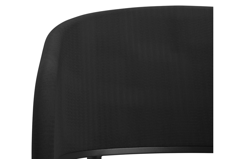 Lacrima tuinstoel in zwart aluminium en zwart comfort textilene