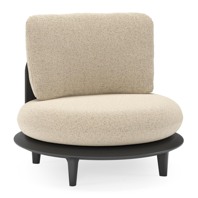 Fauteuil de jardin Bomero en aluminium noir et coussins en all weather cosytica bora forest