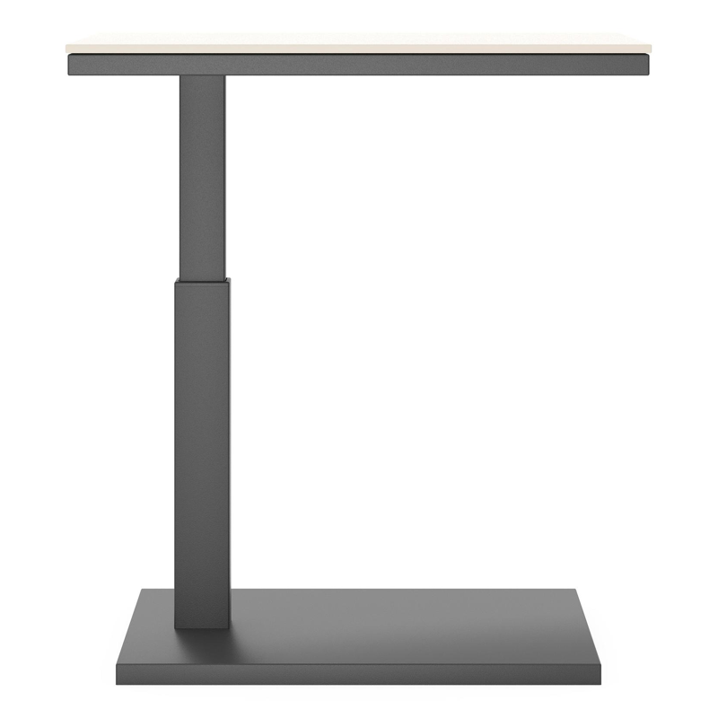 Talana bijzettafel in zwart aluminium met sintered stone crema minerale -