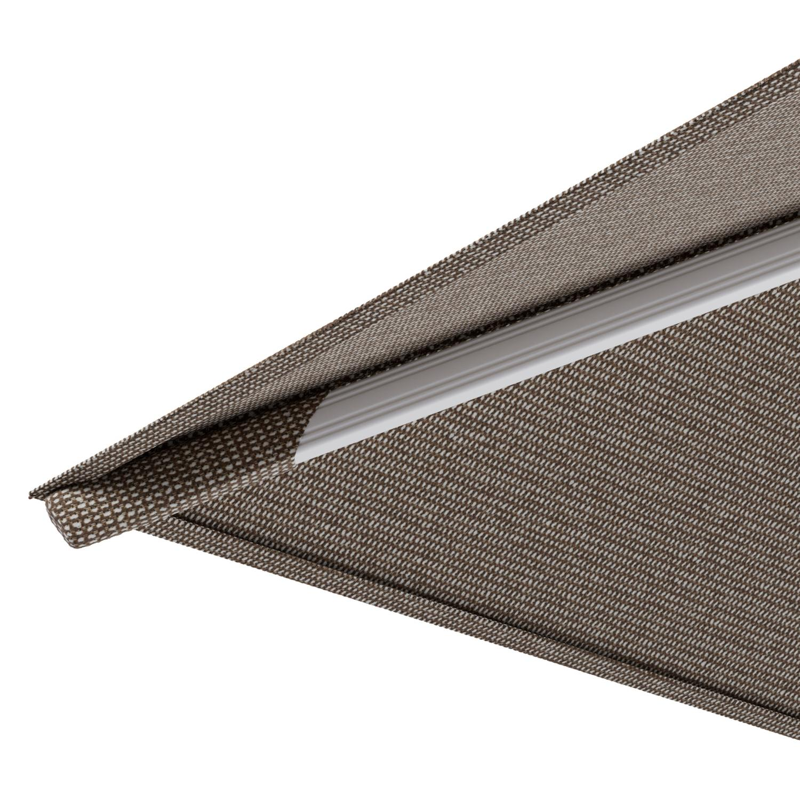 Rufina zweefparasol tiltfunctie in wit aluminium en parasoldoek in All Weather Solica Firenze Earth  - L1 300 x L2 300 cm (zonder voet) (zonder voet)