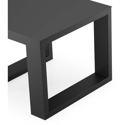 Verato bijzettafel in zwart aluminium - L 55 x B 55 x H 45 cm