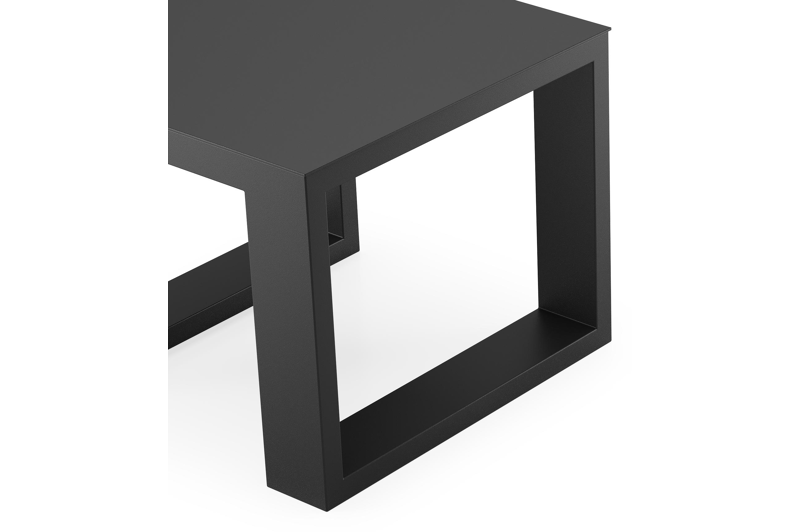 Table d'appoint Verato en aluminium noir - Lg 55 x larg. 55 x H 45 cm