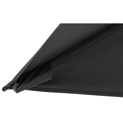 Avola zweefparasol met tiltfunctie in zwart aluminium met zwart polyester parasoldoek - L1 300 x L2 200 cm (zonder voet)