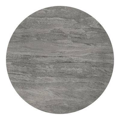 Fano tuintafel rond in beige aluminium en volkeramiek Aspen Grey - Dia. 148 x H 75 cm