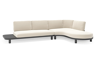 Chaise longue links + 2-zit