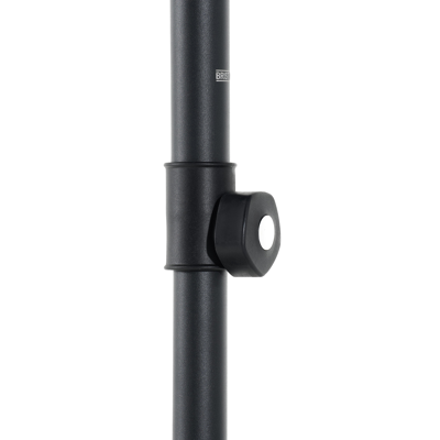 Umbria staanparasol in zwart aluminium en zwart Sunbrella® Premium parasoldoek - Dia. 250 cm met Plana parasolvoet 40 kg